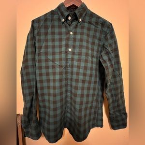 J crew shirt - green plaid pattern